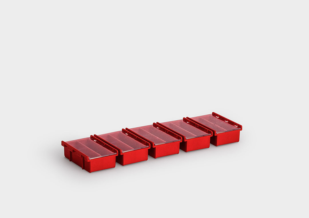 InsertSplitBox InsertSplitBox: a multiple packaging system with individual detachable units.