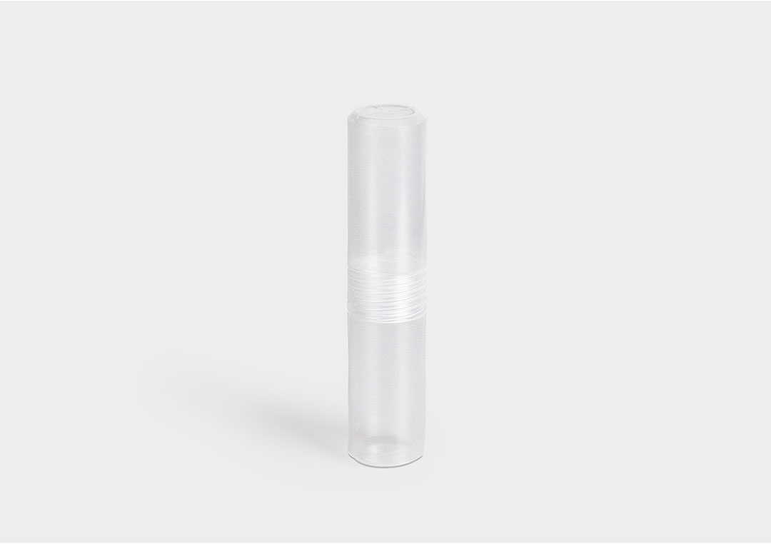 ScrewPack: a round protective packaging tube with fixed length and screw closure.
