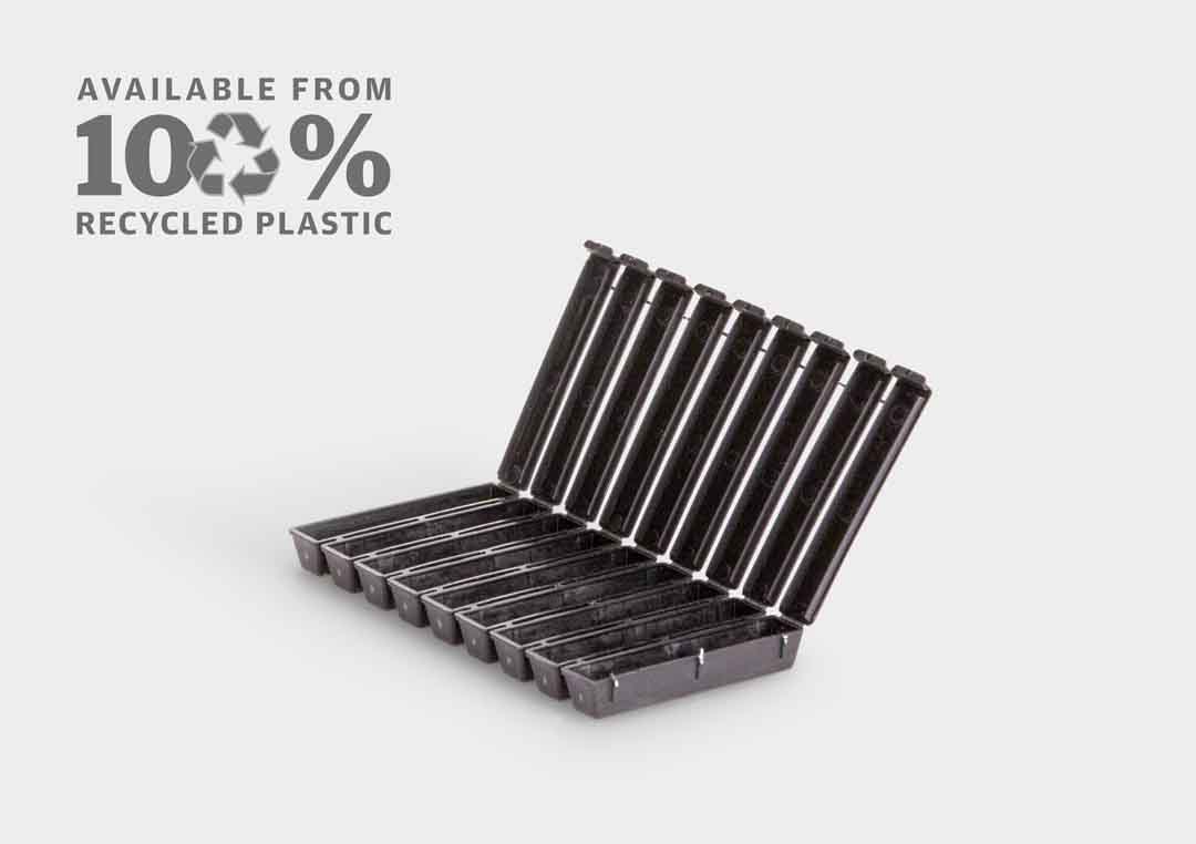 SplitPack PCR rose plastic product SplitPack made from recycled material.